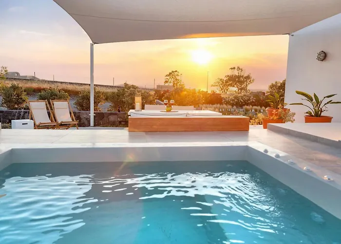 Wonderful Santorini House Mezzo Honeymoon Private Pool Sea Views *