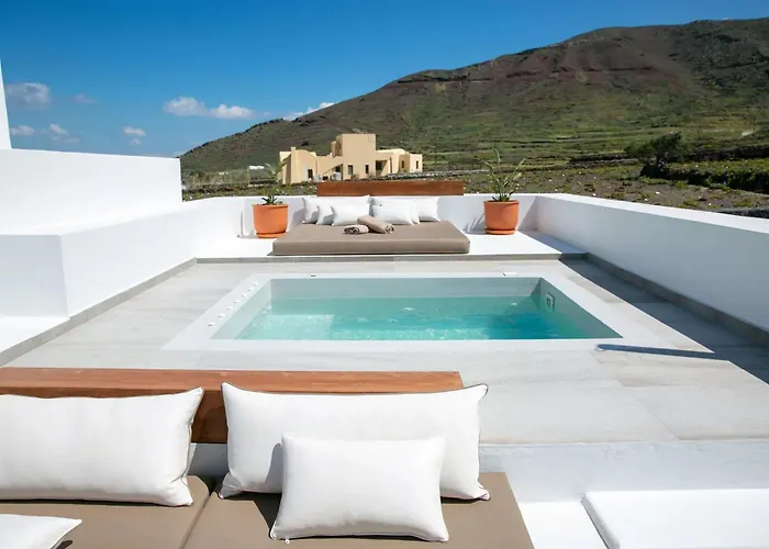 Wonderful Santorini House Mezzo Honeymoon Private Pool Sea Views ヴィラ *